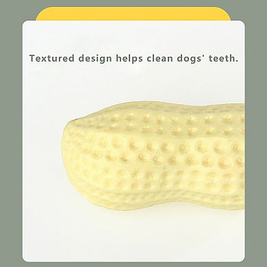 Interactive Squeaky Dog Toys for Boredom, Peanut Shaped, Teeth Cleaning Pet Chew Toys