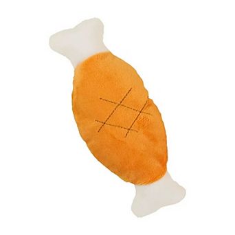 Dog Plush Squeaky Chew Toys for Interactive Pet Training, Puppy Teething Chewing, Chicken Leg Shape