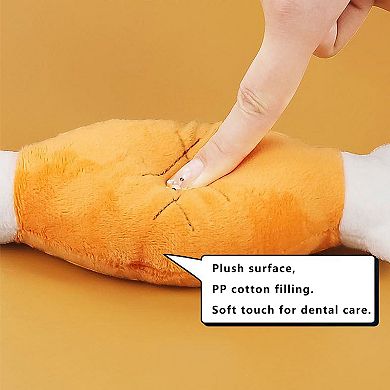 Dog Plush Squeaky Chew Toys for Interactive Pet Training, Puppy Teething Chewing, Chicken Leg Shape