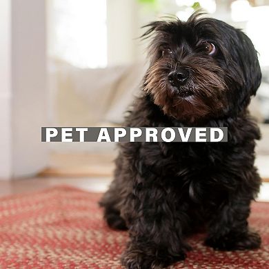 Homespice Apple Pie Jute Braided Rug Reversible Red Rug