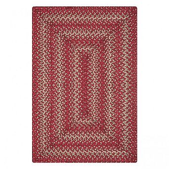 Homespice Apple Pie Jute Braided Rug Reversible Red Rug