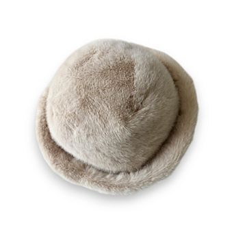 Women's Plush Fuzzy Bucket Hat with Soft Warm Feel and Full-Cover Design