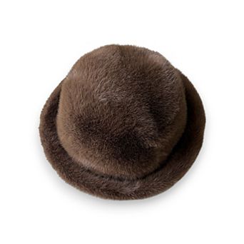 Women's Plush Fuzzy Bucket Hat with Soft Warm Feel and Full-Cover Design