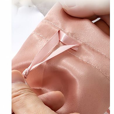 6-Piece Satin Drawstring Pouch Set with Soft Fabric Finish for Jewelry Beauty and Gift Storage
