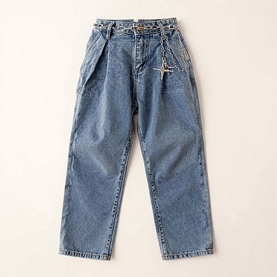 Women's Chunky Link Chain Belt with Star Pendant and Adjustable Fit 44x0.8in