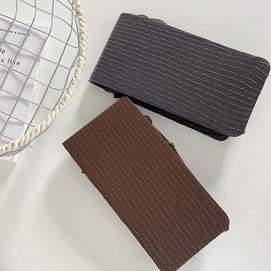 Sheer Vertical Stripe Tights with Soft Stretch Fit and Subtle Shimmer Finish