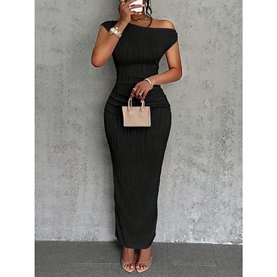 slim fit dress slacks One sleeve Fitted Dress – GRITSFELDT main image 1