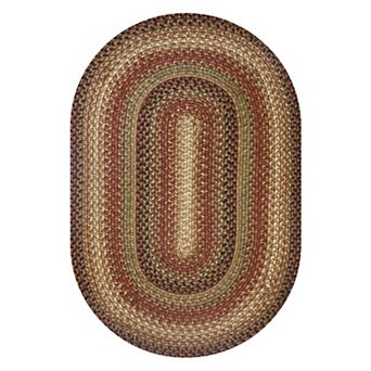Homespice Décor Jute Braided Rug Reversible Premium Brown/Beige/Red/Green Rug