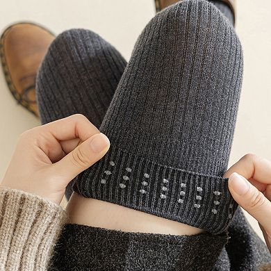Soft Stretch Over-the-Knee Socks with Ribbed Texture and Lightweight Everyday Knit Design