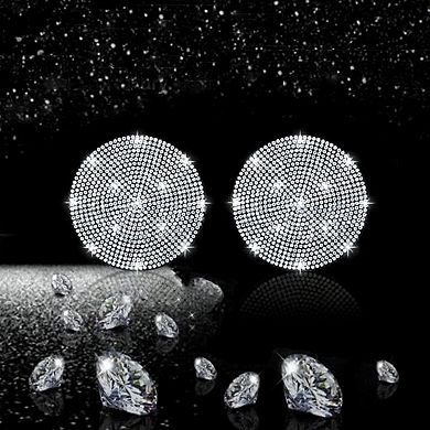 Rhinestone Car Cup Holder Coasters Anti-Slip Sparkling Crystal Set of 2