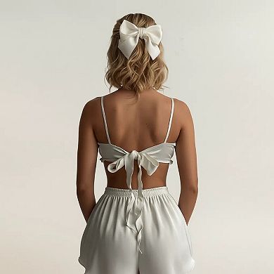 Womens Two Piece Cami Top and Elastic Waist Shorts Lounge Set