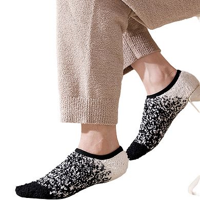 3-pcak Mens Winter No Show Socks with Non Slip Grips Soft Thermal Cozy Fit