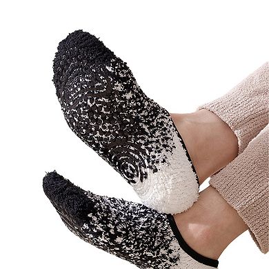 3-pcak Mens Winter No Show Socks with Non Slip Grips Soft Thermal Cozy Fit
