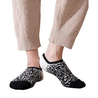 3-pcak Mens Winter No Show Socks with Non Slip Grips Soft Thermal Cozy Fit