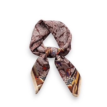 Women's Paisley Print Scarf with Classic Bohemian Design 27×27 Inches
