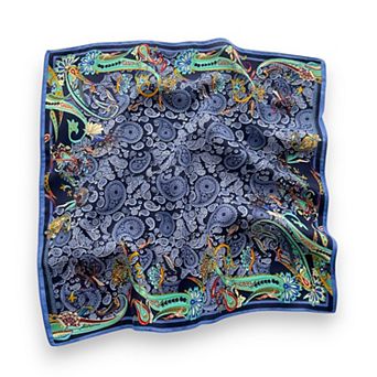 Women's Paisley Print Scarf with Classic Bohemian Design 27×27 Inches