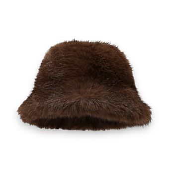 Women's Plush Furry Bucket Hat with Soft Cozy Lining