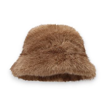 Women's Plush Furry Bucket Hat with Soft Cozy Lining