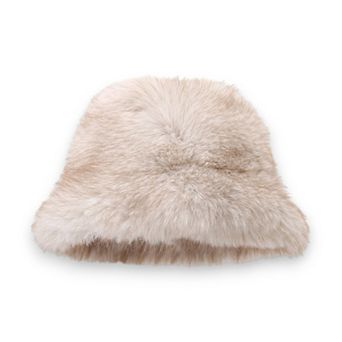 Women's Plush Furry Bucket Hat with Soft Cozy Lining