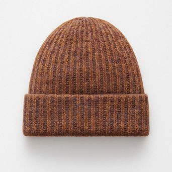 Soft Knit Winter Beanie with Warm Thick Ribbed Texture