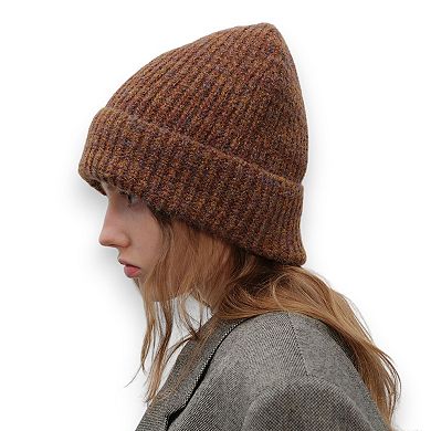 Soft Knit Winter Beanie with Warm Thick Ribbed Texture