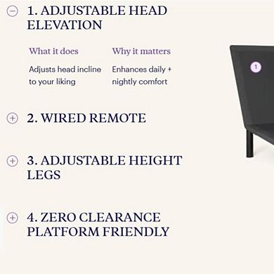 Baur Adjustable Base Bed Frame by Purple