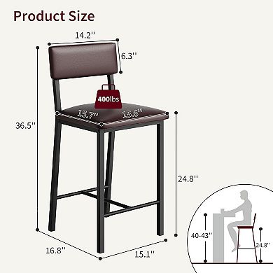 Bar Stools Set of 2 for Kitchen Island Home Bar Bedroom