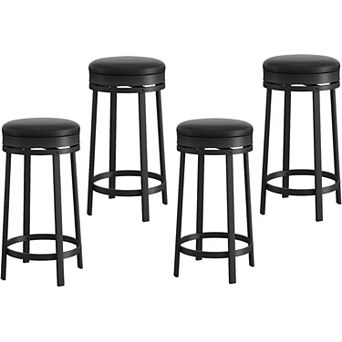 Bar Stools Set of 2, 24" Counter Height Swivel Stools for Kitchen Island Home Bar
