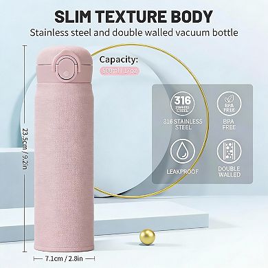 17 oz Steel Vacuum Mug Snap Lid Leakproof Travel