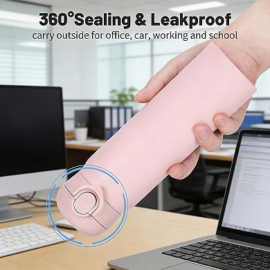 17 oz Steel Vacuum Mug Snap Lid Leakproof Travel