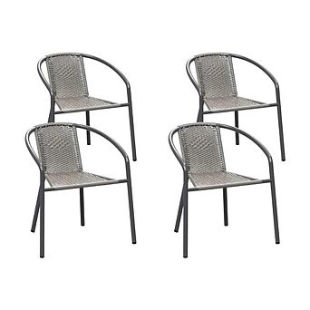 WICKER RATTAN STACKABLE CHAIRS