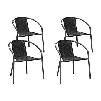 WICKER RATTAN STACKABLE CHAIRS