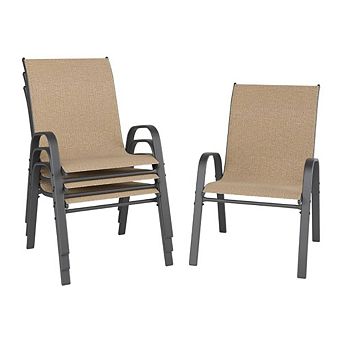 BREATHABLE METAL STACKABLE CHAIRS