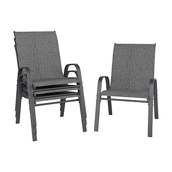 BREATHABLE METAL STACKABLE CHAIRS