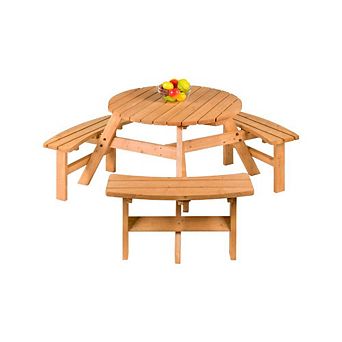 WOODEN GARDEN TABLE SET