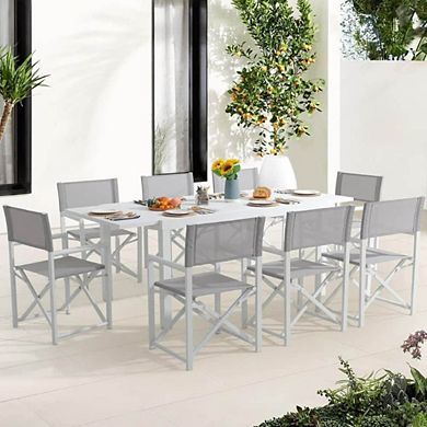 OUTDOOR DINING SET WITH EXPANDABLE TABLE