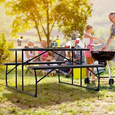 COLLAPSIBLE METAL GARDEN TABLE SET
