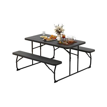 COLLAPSIBLE METAL GARDEN TABLE SET