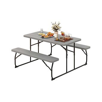 COLLAPSIBLE METAL GARDEN TABLE SET