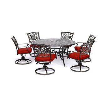 TRADITIONAL CAST ALUMINUM OUTDOOR DINING SET