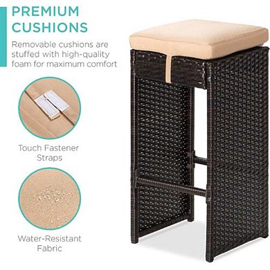 OUTDOOR BAR SET WITH REMOVABLE CUSHIONS