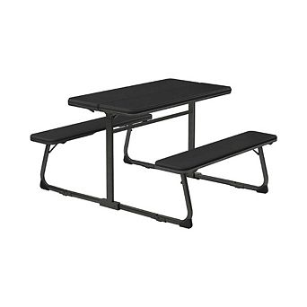 STEEL-BRACKETED GARDEN TABLE SET