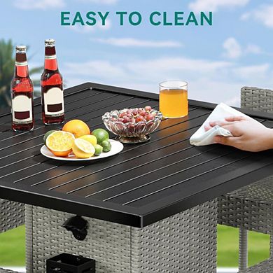 OUTDOOR BAR SET WITH BOTTLE OPENER