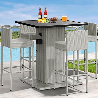 OUTDOOR BAR SET WITH BOTTLE OPENER
