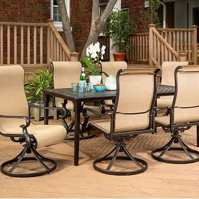 UV-RESISTANT POWDERED-COATED OUTDOOR DINING SET