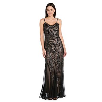 Women's R&M Richards Sequin Maxi Dress
