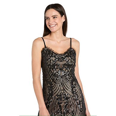 Women's R&M Richards Sequin Maxi Dress