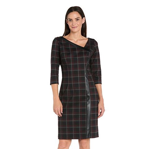 Женские платья R&M Women's R&M Richards Midi Dress with Pleather Trim