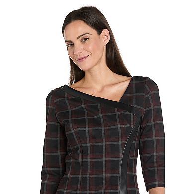 Women's R&M Richards Midi Dress with Pleather Trim