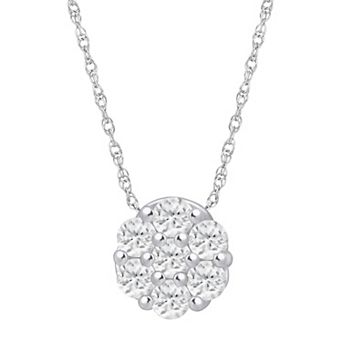 Alyson Layne 10k Gold 1 Carat T.W. Lab Grown Diamond Cluster Pendant Necklace